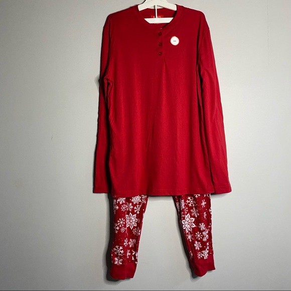 MACY’S Family PJs Men’s long sleeve knit snowflakes joggers  lounge wear NEW - Picture 5 of 6